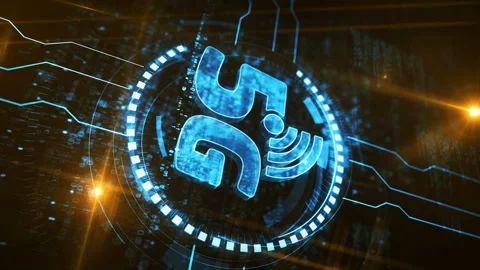 5G mobile network technology symbol digi... | Stock Video | Pond5
