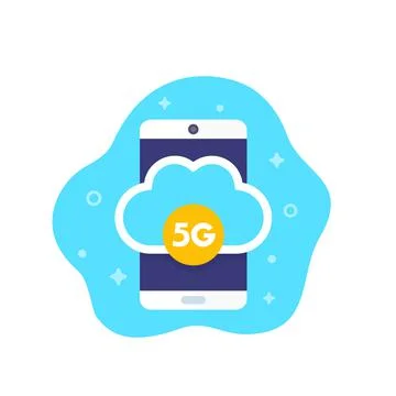 5g mobile network vector icon Stock Illustration