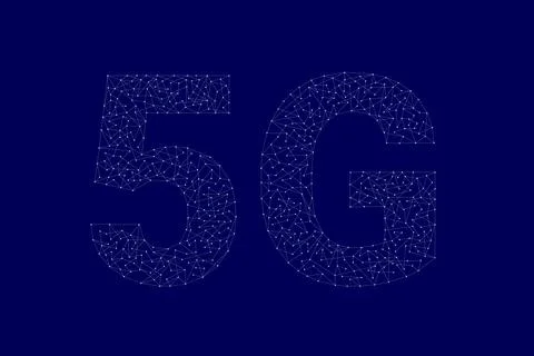 5G - net and network of connection and connectivity. Modern technology. Vecto Stock Illustration