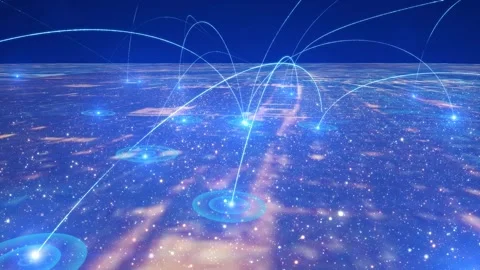 5G network and Internet technology city connection Stock Footage 269100493