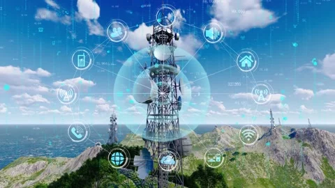 5g network communication mobile internet signal transmission Видео 182314258