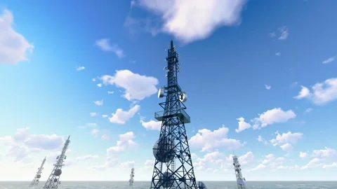 5G network communication at sea Stock Footage 221551892