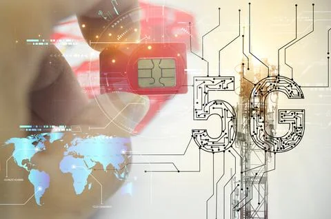 5G network concept, high speed mobile internet New age network, business co.. Stock Photos