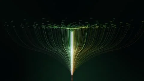 5g network Conceptual futuristic look at information technology of internet of Ilustración de archivo