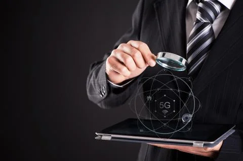 5G network connection concept. Foto stock