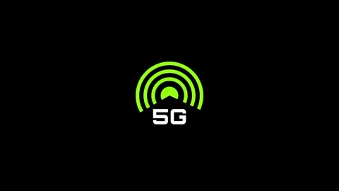 5G Network Connectivity Icon with Green Signal Waves Stock Footage 334471327