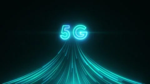 5G network digital concept with a glowing network line technology animation. Stock-Footage 278727263