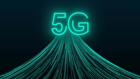 5G Network Digital With A Glowing Network Line Technology Concept Stock Footage 335795370