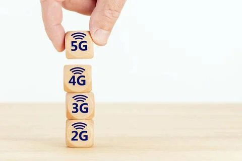 5G network evolution concept. Copy space 5G network evolution concept. Han... Stock Photos