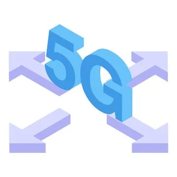 5g network icon isometric vector. Wifi technology Stock Illustration