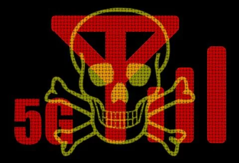 5G network indicator death risk Stock-Illustration