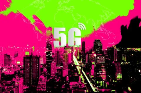 5G Network Internet Mobile Foto stock