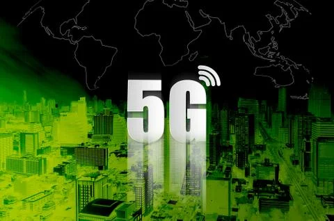 5G Network Internet Mobile Foto stock