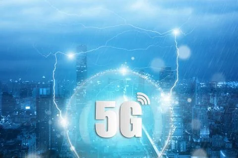 5G Network Internet Mobile Stock Photos
