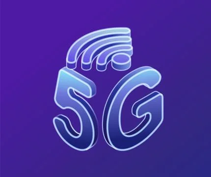 5G Network Internet Mobile Wireless concept Illustrazione stock