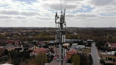 5g network mast Stock Footage 138149132