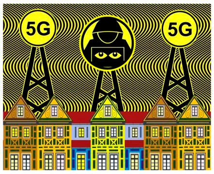 5G network security problems Stock-Illustration