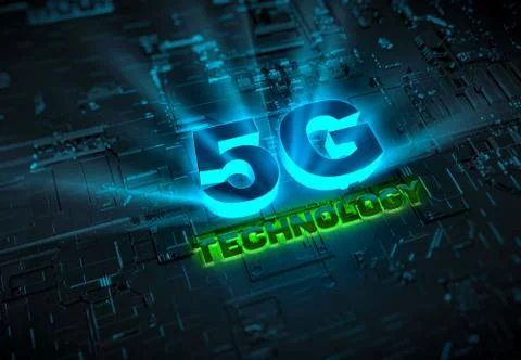 5G network technology. Abstract 5G network technology background. Stock Illustration