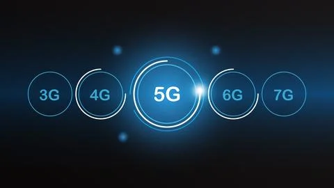 5G network technology background concept. Stock Illustration