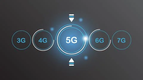 5G network technology background concept. Stock Illustration