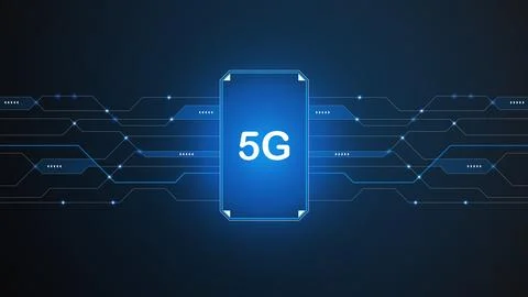 5G network technology background concept. Stock Illustration