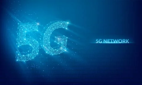 5G network technology background, digital data, wireless internet technology イラスト素材