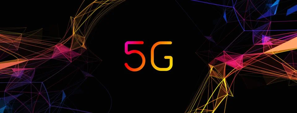 5g network technology background. Vector 5g data transfer concept. EPS 10 Stock Illustration