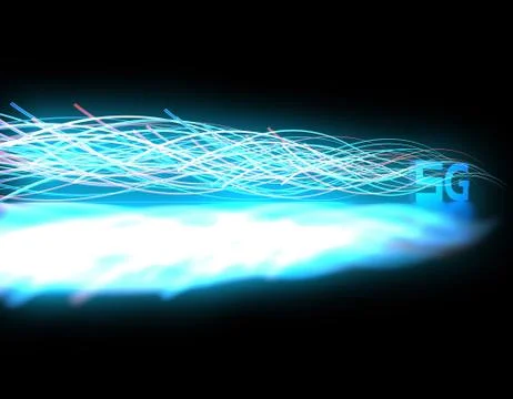 5G network technology, data transmission Illustrazione stock