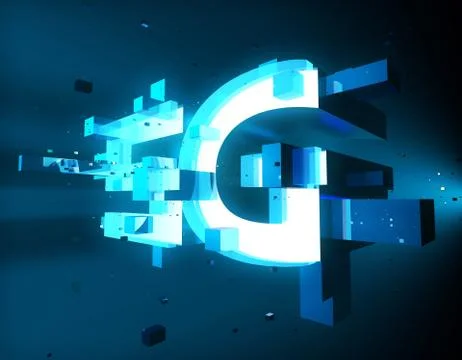 5G network technology, data transmission Illustrazione stock