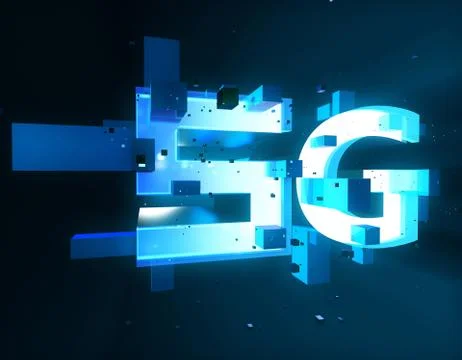 5G network technology, data transmission Illustrazione stock