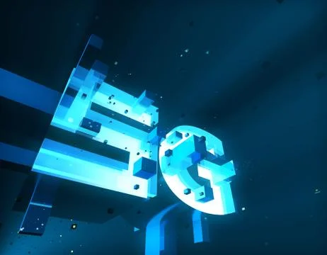 5G network technology, data transmission Illustrazione stock