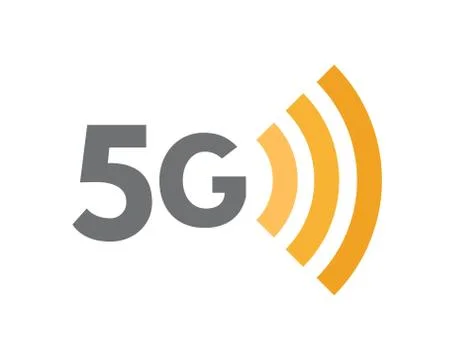 5G network technology symbol. Fifth generation wireless internet icon or sign Stock Illustration