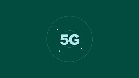 5G Network Technology Symbol Green Screen. Stock Footage 334658909