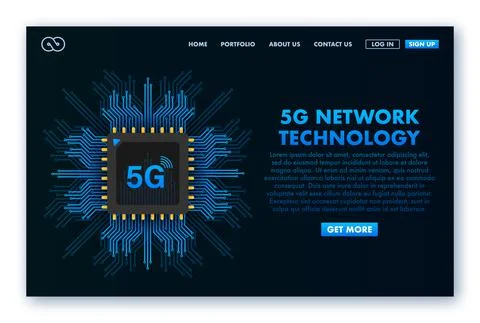 5g network technology. Wireless mobile telecommunication service concept Stock Illustration