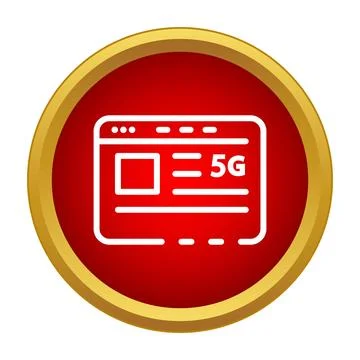 5g network web page icon demonstrating fast internet connection Illustrazione stock
