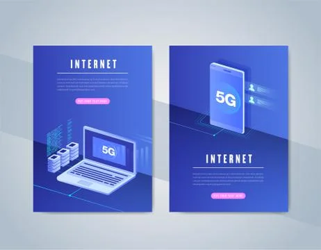 5G network wireless internet Wi-fi connection. Smart city and communication n Illustrazione stock