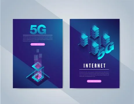 5G network wireless internet Wi-fi connection. Smart city and communication n Stock Illustration