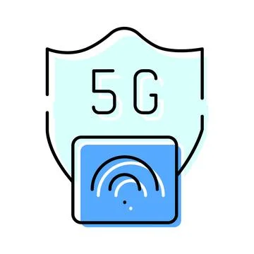 5g network wireless security shield concept Stock Illustration