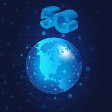 5G network wireless system and internet connection Stock Illustration
