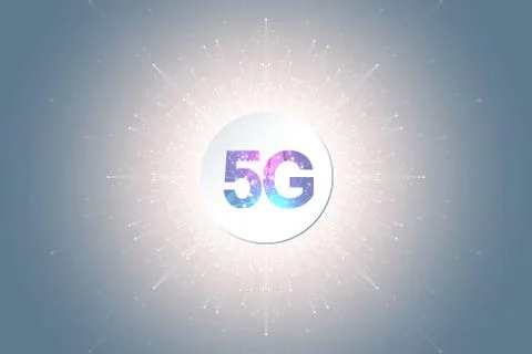 5G network wireless systems and internet vector illustration. Communication n Stock Illustration