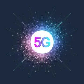 5G network wireless systems and internet vector illustration. Communication Stock Illustration