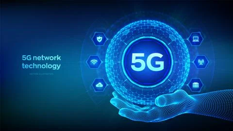 5G network wireless systems, internet of things technology concept in the sha Stock-Illustration