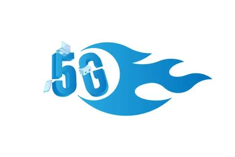 5G network wireless technology. Smartphone with Isometric laptop and virtual  库存插图