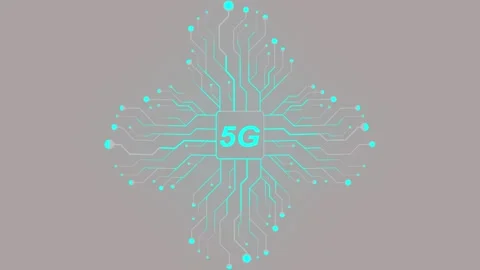 5G networking system animated tech line Stock Footage 259467080