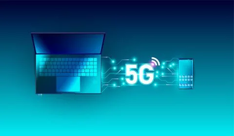 5G new global network high speed innovation connection data rate technology Stock Illustration