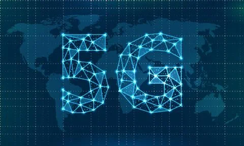 5G New Wireless Internet Wi-Fi Connection. Global Network High Speed Innovation Stock Illustration