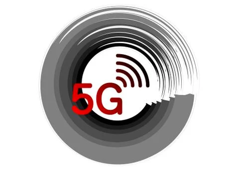 5G new wireless internet wifi connection - 5 g new generation mobile icon Stock Illustration