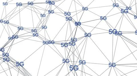 5g Plexus Abstract. Technology Concept Illustrazione stock