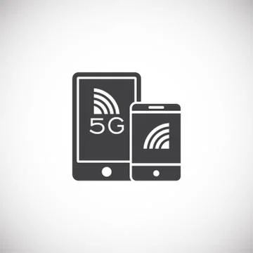 5G related icon on background for graphic and web design. Creative illustration Stock Illustration