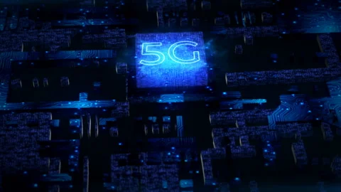 5G Сhip Background Stock Footage 168919932